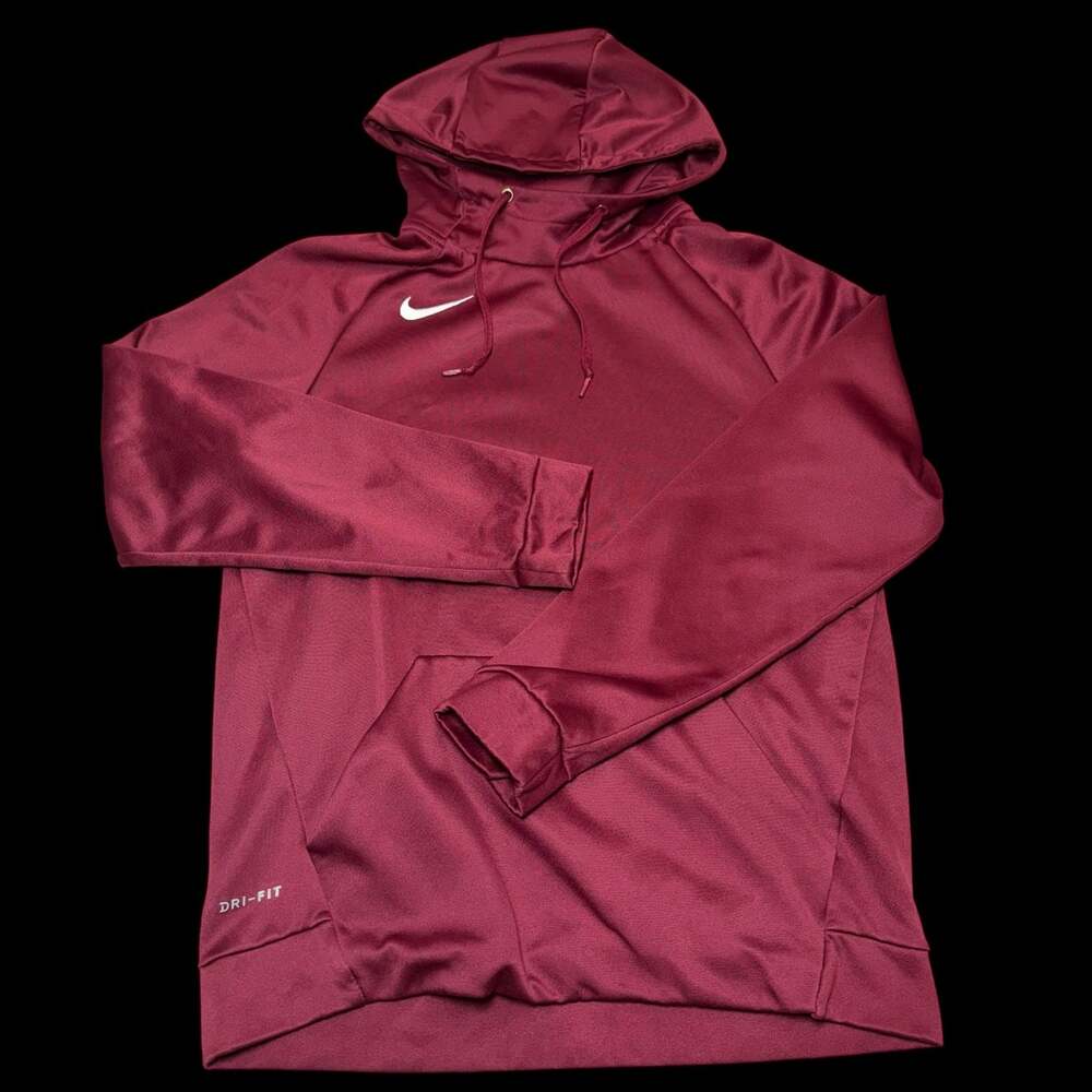 Nike Dri-FIT Therma Pullover Hoodie Maroon Size Medium